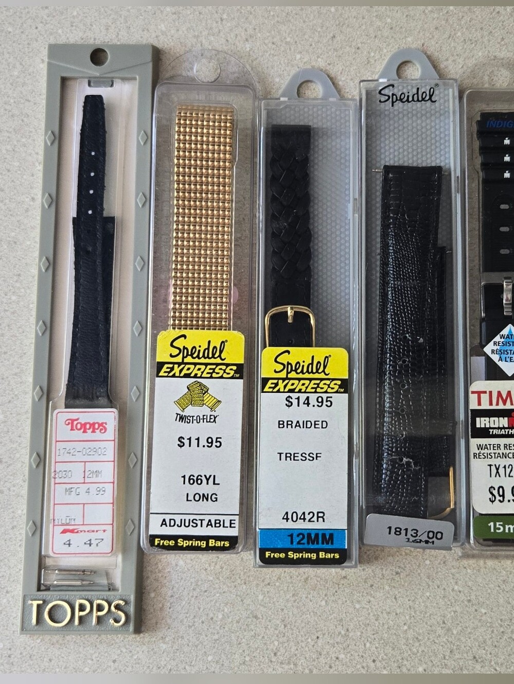 NEW OLD STOCK Timex, Spiedel, And Topps Leather Watch Bands Lot